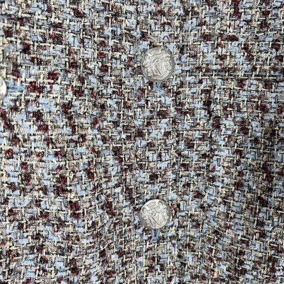 NWT Veronica Beard Ferazia Metallic Tweed Jacket in Silver Multi - Picture 5 of 11